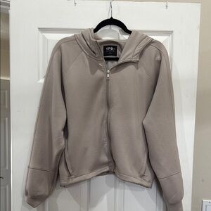 YPB Taupe Zip-Up Hoodie